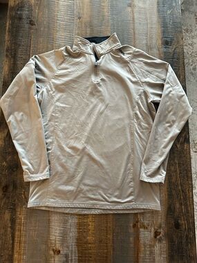 UNRL tan Quarter-Zip Performance Pullover